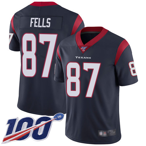 Houston Texans Limited Navy Blue Men Darren Fells Home Jersey NFL Football #87 100th Season Vapor Untouchable->houston texans->NFL Jersey